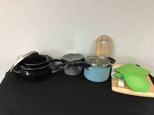 Cutting boards and Pans