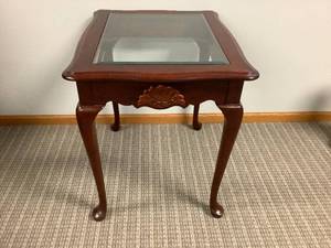 GlassWood Side Table