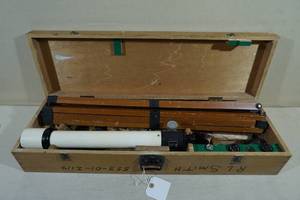 lot 248 image: Vintage Palley Hy-Power Telescope in Wood Case