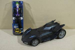 lot 250 image: DC Large Format Joker and Batmobile Toys