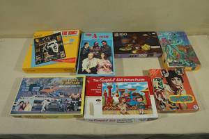 lot 258 image: Vintage Pop Culture Jigsaw Puzzles - Alf, A-Team, Dukes, Ghostbusters