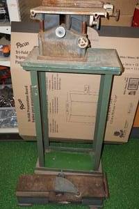 lot 290 image: Vintage Craftsman Belt Drive Table Saw and Planer with Cart