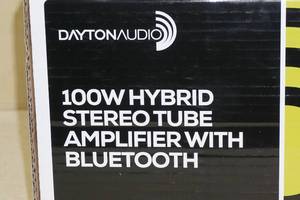lot 3 image: Dayton Audio 100W Hybrid Stereo Tube Amplifier with Bluetooth - HTA100BT