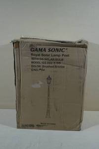 lot 75 image: Gama Sonic Royal Solar Lamp Post - Brushed Bronze