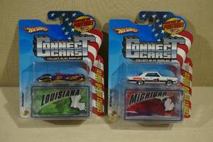 lot 84 image: Hot Wheels Connect Cars Die Cast Collectibles - Louisiana, Michigan