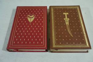 lot 112 image: Leather Bound Signed First Edition Books - Toland, Uris