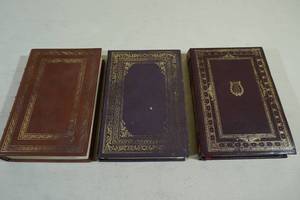 lot 117 image: Leather Bound Signed First Edition Books - DAMAGED - OBrien, Warren, Burgess
