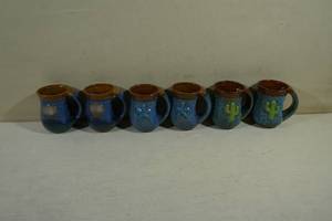 lot 120 image: 6 Cape Shore Stoneware Handwarmer Mugs