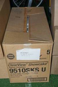 lot 141 image: 50 Pactiv ClearView Showcake 9510SKS 10 Cake Package - Shallow