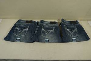 lot 202 image: 3 Rock & Roll Denim Pistol Bootcut Jeans - 42 x 30