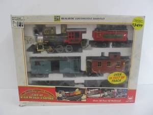 lot 6 image: Large New In Box NEW BRIGHT Great American Express Railroad Train Set - Denver Express