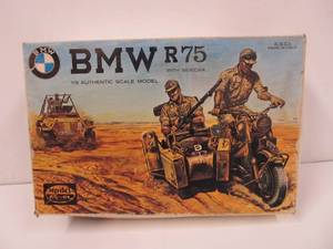 lot 22 image: Larger Vintage Model Power BMW R75 Military Motorcycle wSidecar