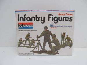 lot 130 image: Vintage Monogram Armor Series Infantry Figures