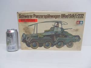 lot 141 image: Vintage Tamiya Schwerer Panzerspahwagen (8Rad) Sdkfz232 German 8-Wheeled Armored Car