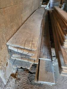 lot 7 image: Large Lot of Rough Sawn  Barnwood Lumber - All 1 Thick - 13 Pieces up to 16 Long - See Description