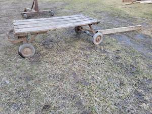 lot 352 image: Vintage Homemade Wagon - Cart Measures about 48 x 25