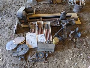 lot 29 image: Craftsman 12 Wood Lathe  - Model # 113.249070, 12 Piece Craftsman Tool Kit, Lots of Parts and Accessories
