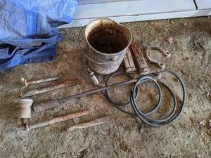 lot 85 image: Lot of Splitting Wedges, Weed Burner and More