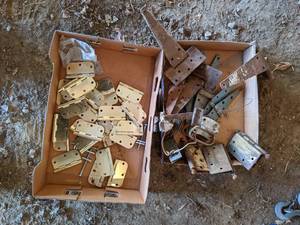 lot 87 image: Large Lot of Hinges, Antique Barn Door, House and More