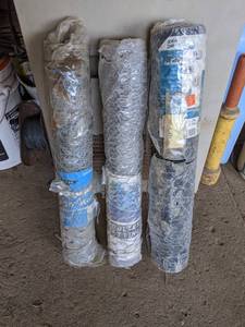 lot 135 image: (3) Rolls of 24 x 25 Metal Chicken Wire Rolls - Unused