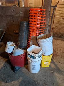 lot 160 image: Lot of Snow Fence (48 Tall), 8 Planter Pots and More