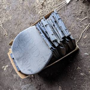 lot 183 image: Lot of (27) Pride of the Farm Hog Feeder Lids
