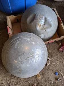 lot 215 image: Pair of International Hubcaps - about 12 Diameter