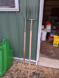 lot 222 image: Pair of Antique Pitchforks