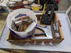 lot 228 image: Heavy Duty Staplers and Large Lot of Staples