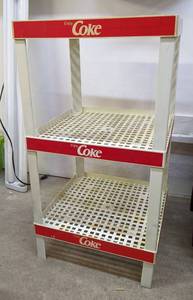lot 236 image: Vintage COKE Plastic Store Display - Measures about 19 x 19 x 36 Tall
