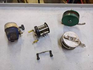 lot 241 image: Vintage Fishing and Fly Fishing Reels - Pachner & Koller Inc., Wolverine, Amtak and Kalamazoo Tackle Co.
