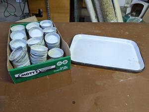 lot 255 image: Lot of (57) Antique Zinc Canning Lids