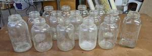 lot 258 image: Lot of (15) 12 Gallon Canning Jars - Includes (1) Ball and (1) Presto