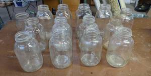 lot 259 image: Lot of (14) 12 Gallon Canning Jars - Includes (3) Ball (1) Atlas and (2) Kerr