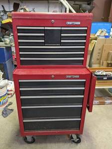 lot 14B image: Craftsman Tool Chest Full of Tools - Vice Grips, Channel Locks, Punches, Screwdrivers, Hammers, Sockets, Files and More - Great Selection for your Garage