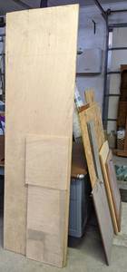 lot 280 image: Lot of Assorted Wood - Includes 77 x 22-34 x 34 Plywood Sheet and More