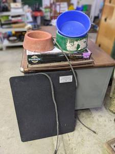 lot 293 image: Lot of Pet Doors, Heated Bowl and Heated Pad