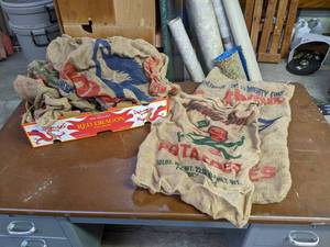 lot 307 image: Lot of (10) Burlap Potato Sacks