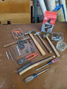 lot 315 image: Lot of Hand Tools, New 12 Conduit Bender  A Hammer