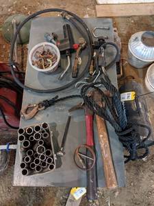 lot 377 image: Misc. Tools, Sockets, Rope  2 Hammers