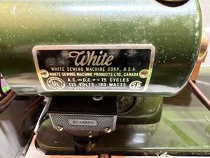 lot 49 image: White Zig Zag Automatic Sewing Machine