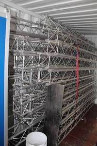 lot 11 image: Lot of (18) 10 Aluminum Commercial Staging Trusses 10x9x9
