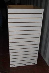 lot 27 image: Wood Pedestal Slat Display Box