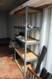 lot 28 image: MetalWood Storage Shelving Unit 5-shelf