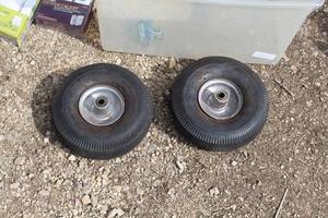 lot 44 image: Lot of (2) Pneumatic 4-Ply Tube Type Utility Tires 4.103.50-4