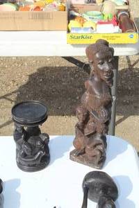 lot 68 image: Lot of (2) Carved Figurines