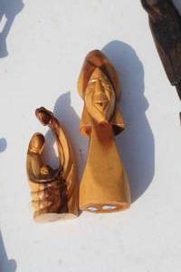 lot 71 image: Lot of (2) Carved Figurines