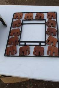 lot 88 image: WoodMetal Elephant Wall Dcor