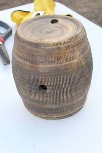 lot 104 image: Ceramic Barrel Dcor