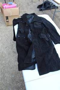 lot 106 image: Playboy Shop Mr. Keith Stifer Suede Leather Hand-Made Trench Coat